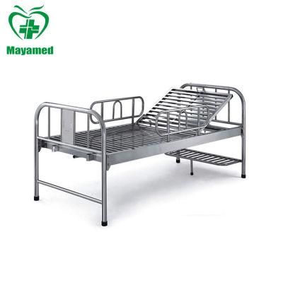 My-R013A Stainless Steel Care Bed with Backrest Handle