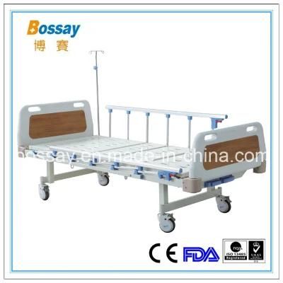 ICU Medical Bed Manual Bed with Two Revolving Levers