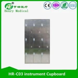 Hr-C15 Stainless Steel Medical Storage Cabinet/Hospital Patient File Cupboard/Medical Cupboard