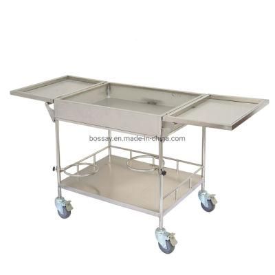 Medical Hospital Dressing Stainless Steel Trolley Emergency Surgical Cart
