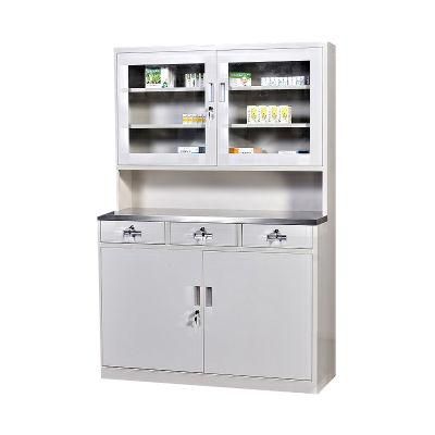 Hot Sale Medical Hospital Furniture Stainless Steel Pharmacy Filing File Cabinet Instrument Locker Storage Metal Hospital Cabinet (UL-22MD101)