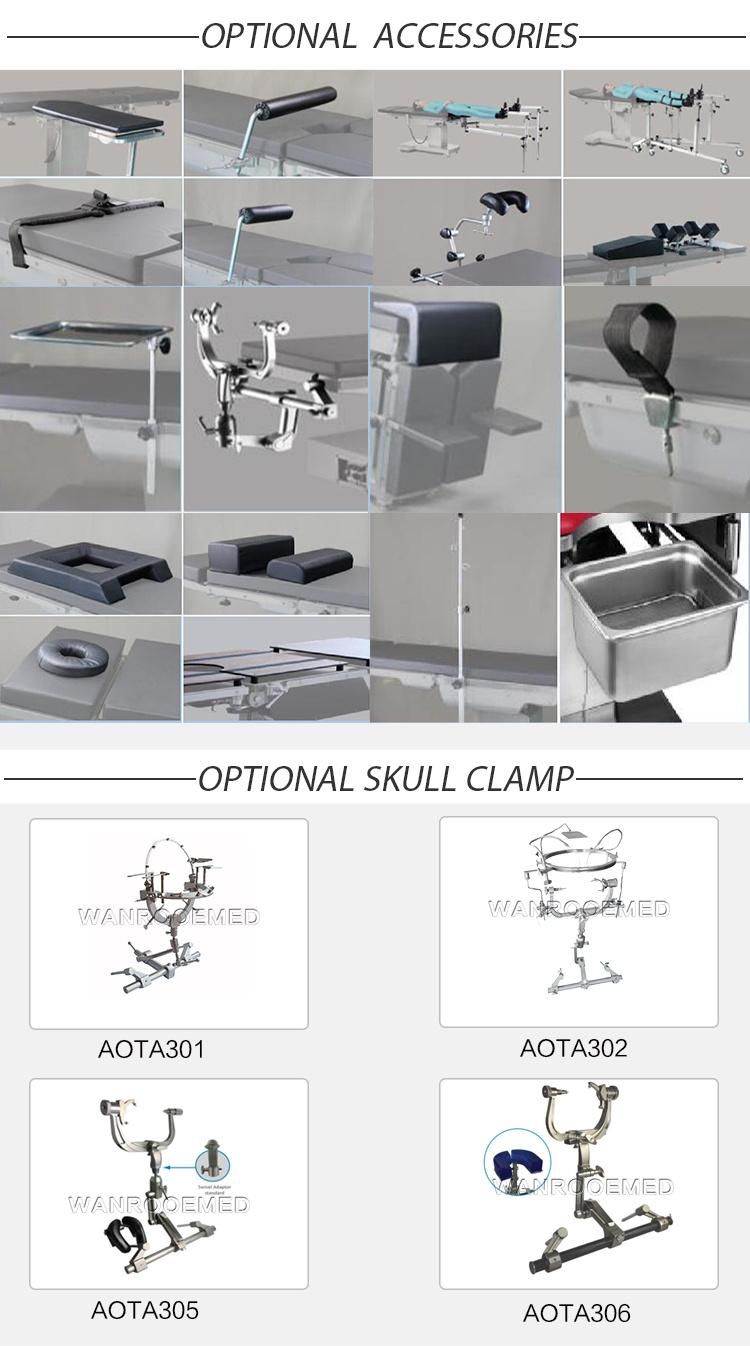 Aot100 Factory Medical Electric Surgical Hydraulic Lift Operating Table