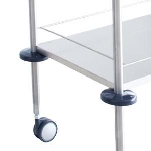 HS6111 Stainless Steel Double Shelf Trolley Hospital Cart