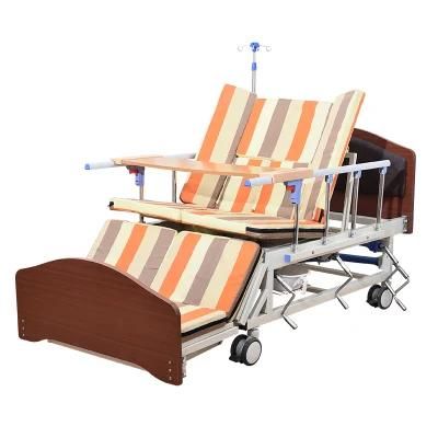 Nursing Wooden Hospital Beds Nursing Bed with Bedpan