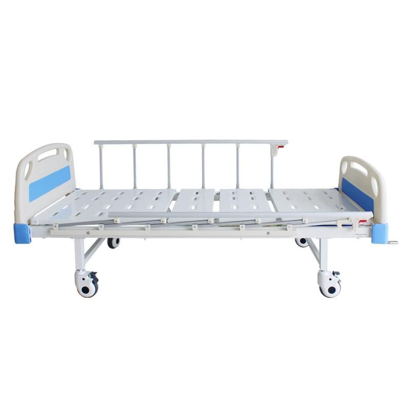 HS5151A 2 Cranks 2 Function Manual Hospital Medical Nursing Bed with Foldable Side Rails