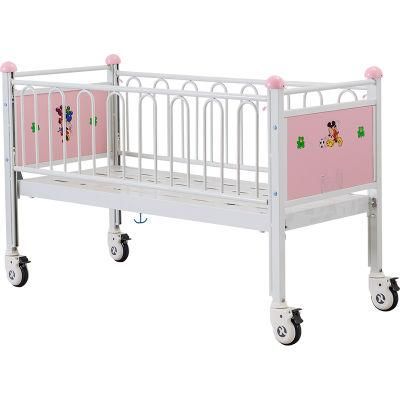 Pink Hospital Children Bed with Siderails