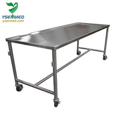 Medical Equipment Ysjp-03 Stainless Steel Corpse Exam Table Simple Dissecting Table