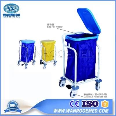 Bss028 Hospital Hand Stainless Steel Cleaning Service Laundry Trolley Cart