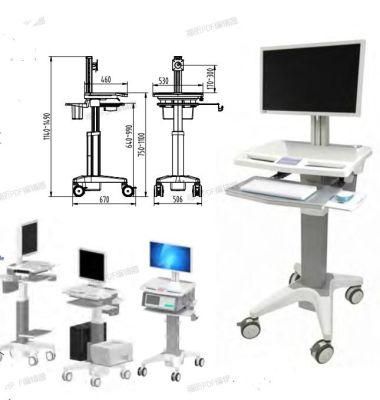 OEM ODM Aluminum Alloy Simple All-in-One Computer Workstation Laptop Trolley Cart