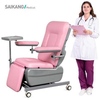 Ske-100A Saikang Factory Sale EEG Chair ECG Chair Movable Foldable Patient Medical Electric Reclining Dialysis Chair Price