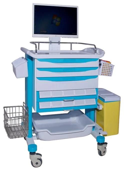 Medical Computer Carts Medical Nursing Workstation Trolley with Computer