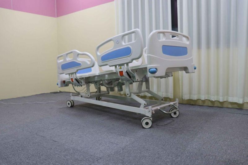 5 Function Folding Adjustable Clinic Electric Medical Nursing Patient Hospital Bed with Casters