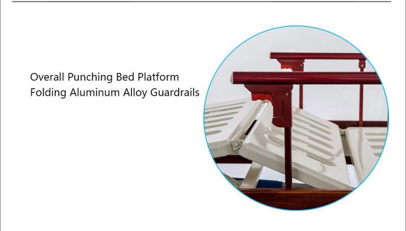 Bc02-2c Factory Manual Patient Nursing Hospital Bed with IV Pole