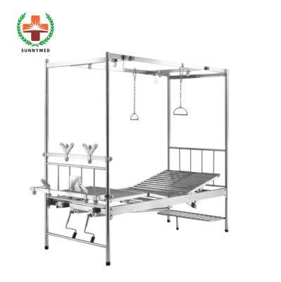Sy-R019 Hospital Two-Crank Orthopaedics Traction Bed with Stainless Steel Material