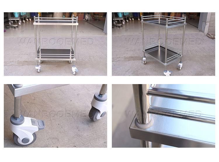 Bss200c Stainless Steel Medical Hospital Instrument Dressing Treatment Medicine Change Trolley